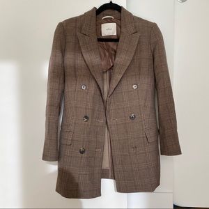 Aritzia Wilfred Plaid Blazer